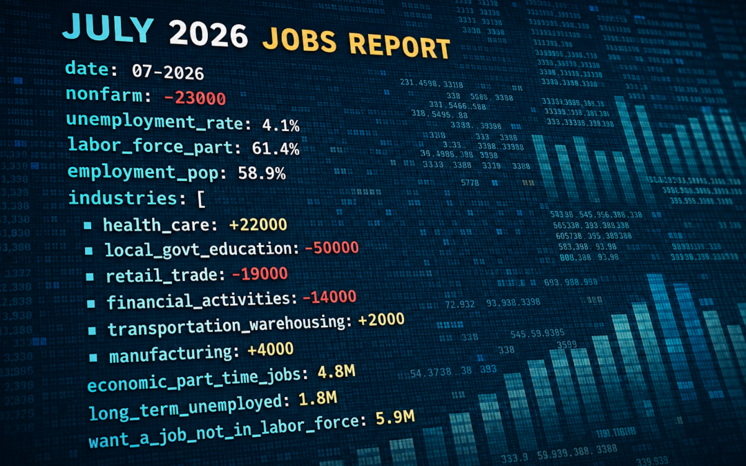 July 2026 Jobs Report – Bureau of Labor Statistics
