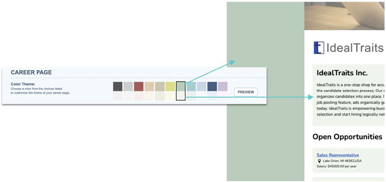 Career Page Customization - Color Theme